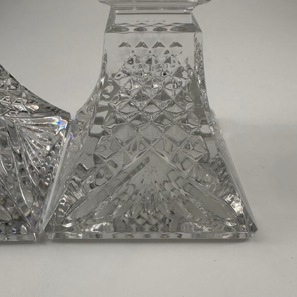 Waterford Wedding Heirloom Collection 6.25” crystal candlestick pair, EUC - Picture 7 of 13